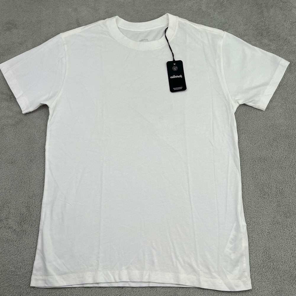 NEW Allbirds S Men's 100% Organic Cotton Classic White Short Sleeve Tee